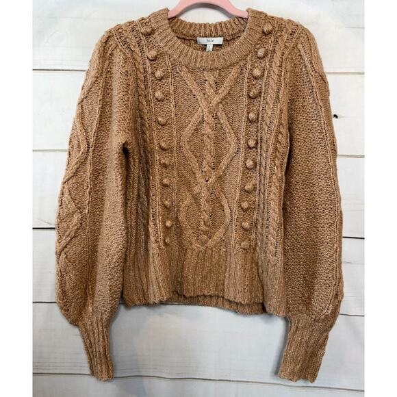 Joie Size SM Wool Sweater Beige Beautiful Detailing Boho Chic Earthy - Picture 1 of 5